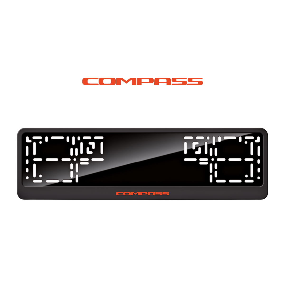 Cadres de plaque d'immatriculation Compass - Rouge - CLASSIC