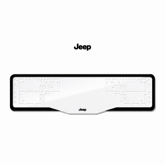 Cadres de plaque d'immatriculation Jeep - Noir - GLASS