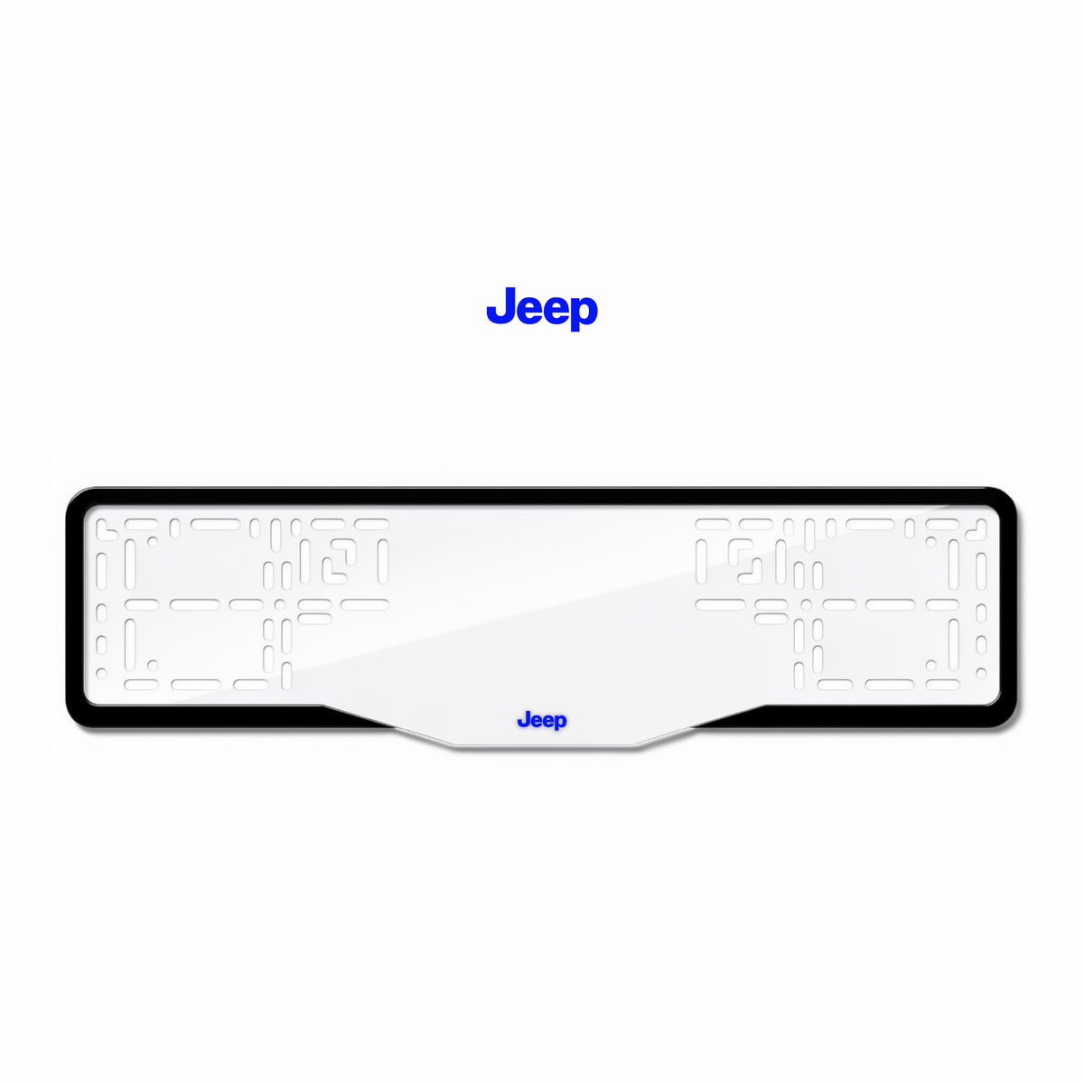 Cadres de plaque d'immatriculation Jeep - Bleu - GLASS