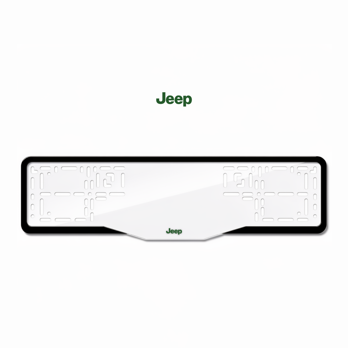 Cadres de plaque d'immatriculation Jeep - Vert - GLASS