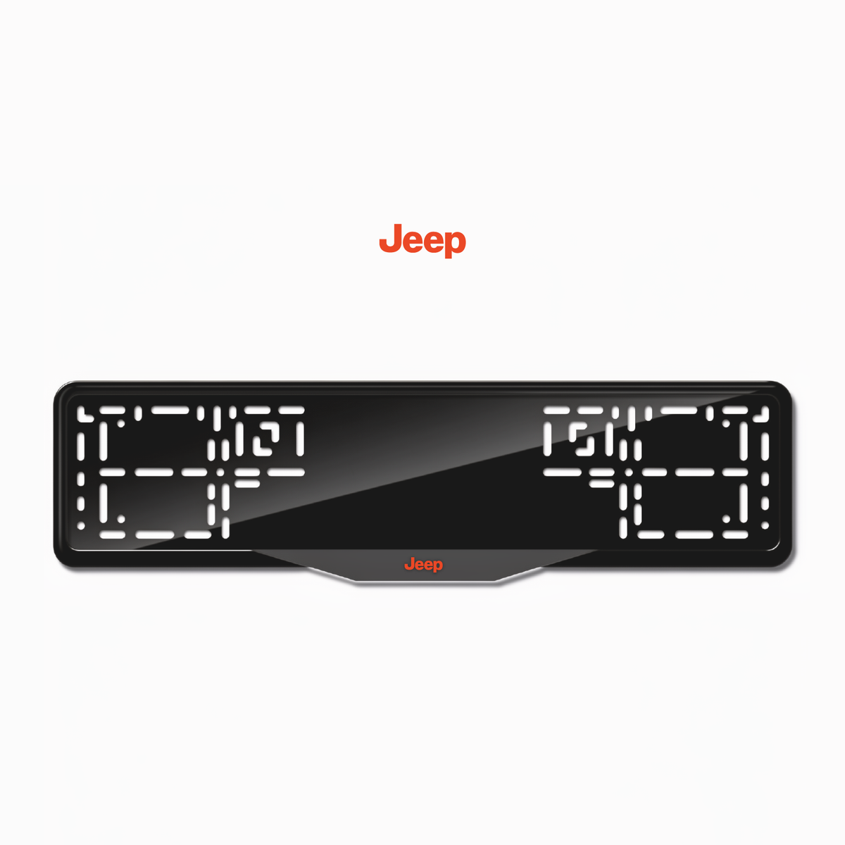 Cadres de plaque d'immatriculation Jeep - Rouge - SATIN