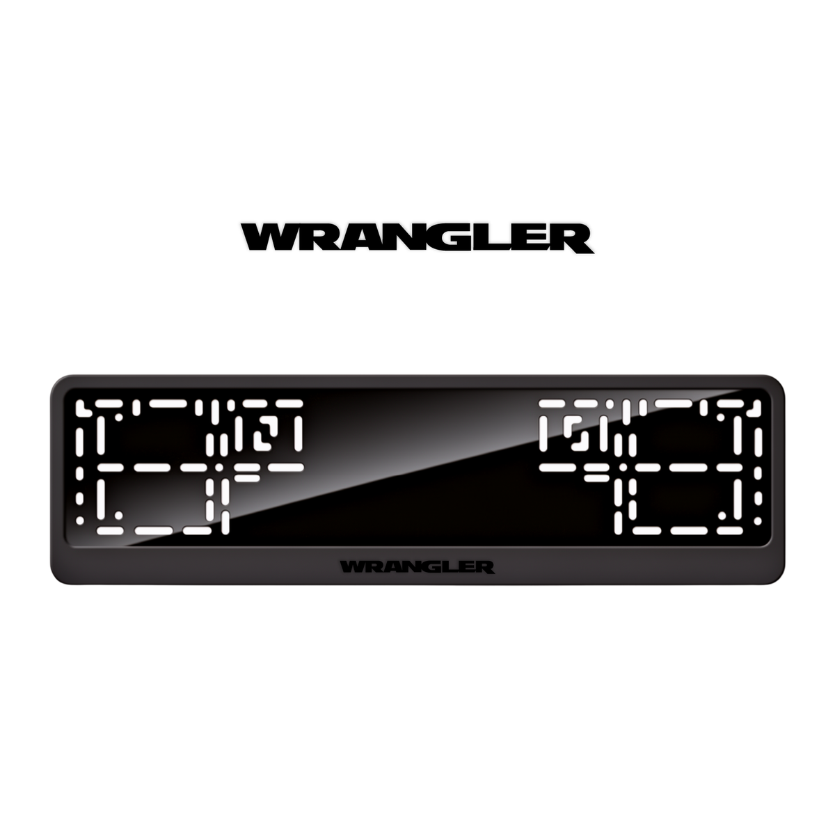 Cadres de plaque d'immatriculation Wrangler - Noir - CLASSIC