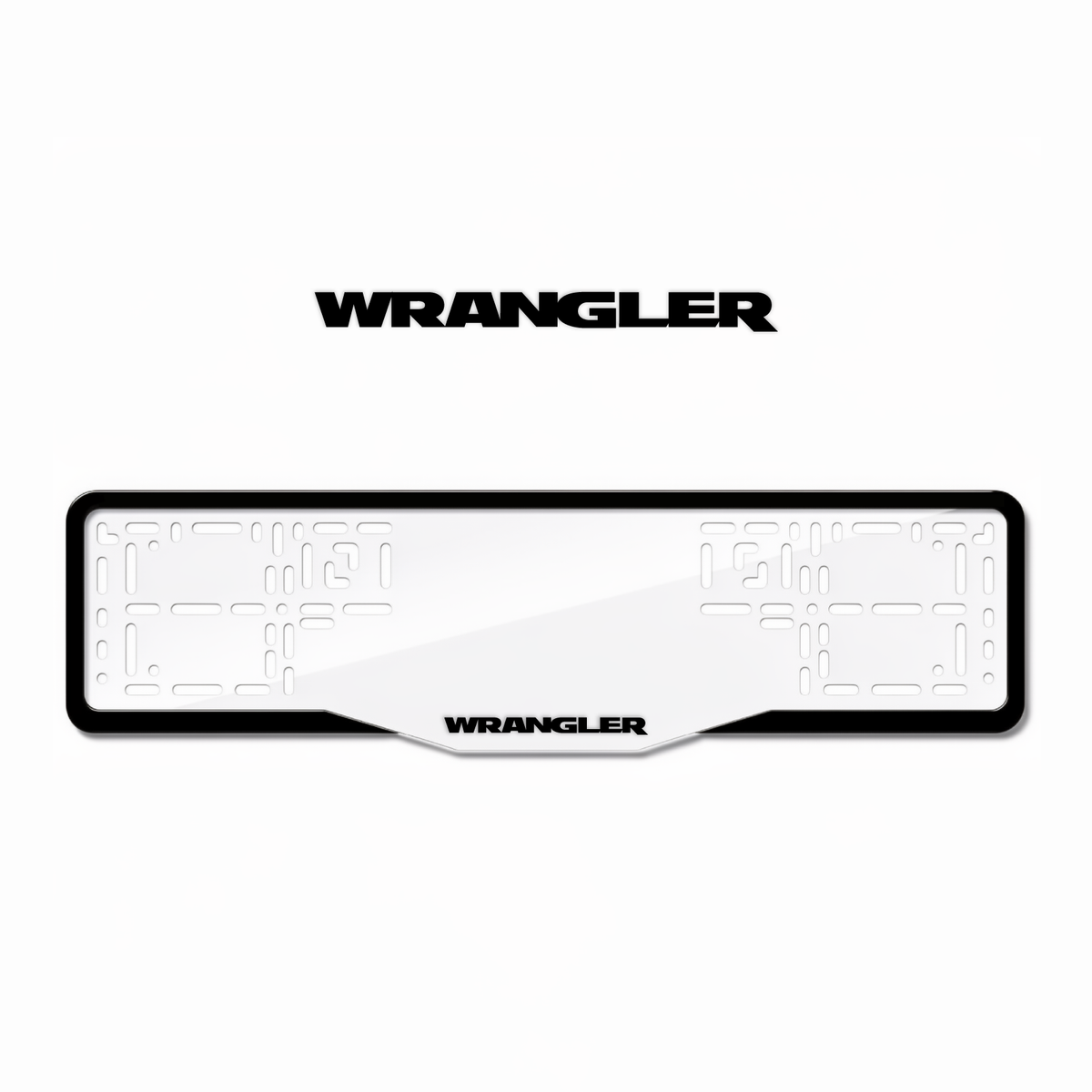 Cadres de plaque d'immatriculation Wrangler - Noir - GLASS