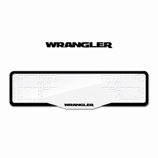 Cadres de plaque d'immatriculation Wrangler - Noir - GLASS