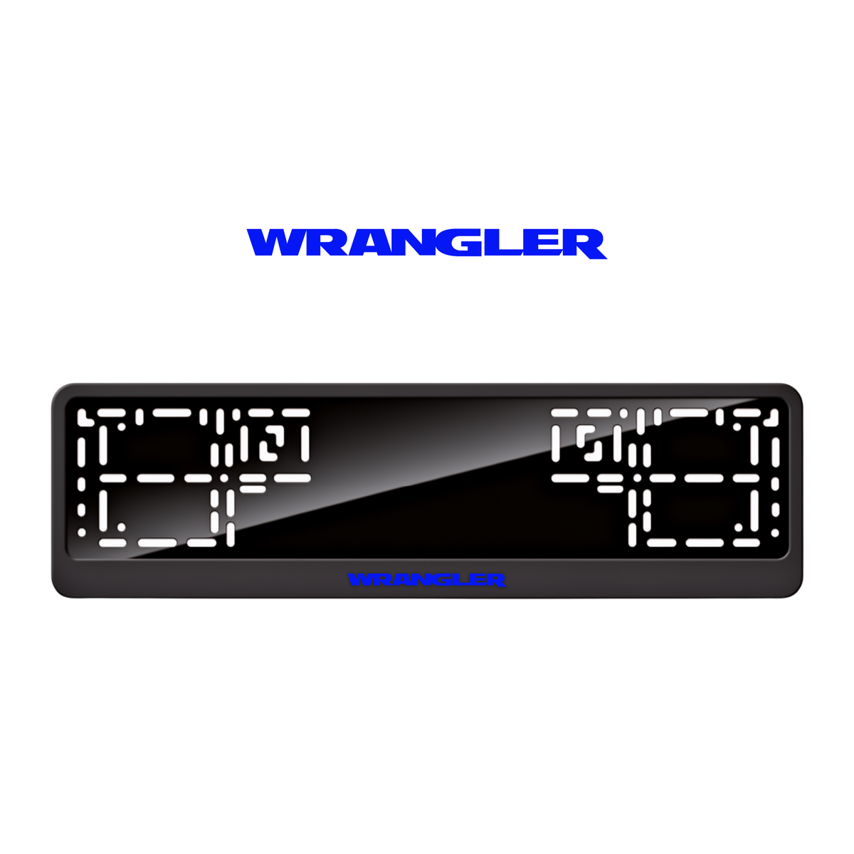 Cadres de plaque d'immatriculation Wrangler - Bleu - CLASSIC