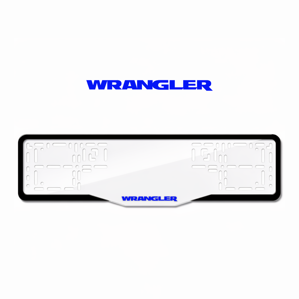 Cadres de plaque d'immatriculation Wrangler - Bleu - GLASS