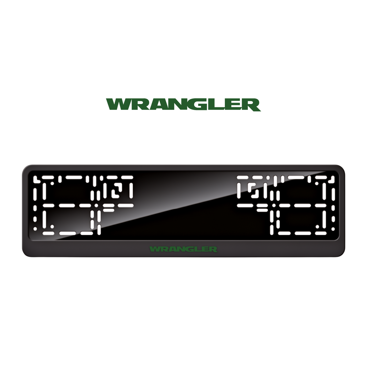 Cadres de plaque d'immatriculation Wrangler - Vert - CLASSIC
