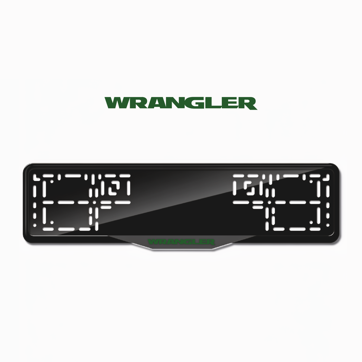Cadres de plaque d'immatriculation Wrangler - Vert - SATIN