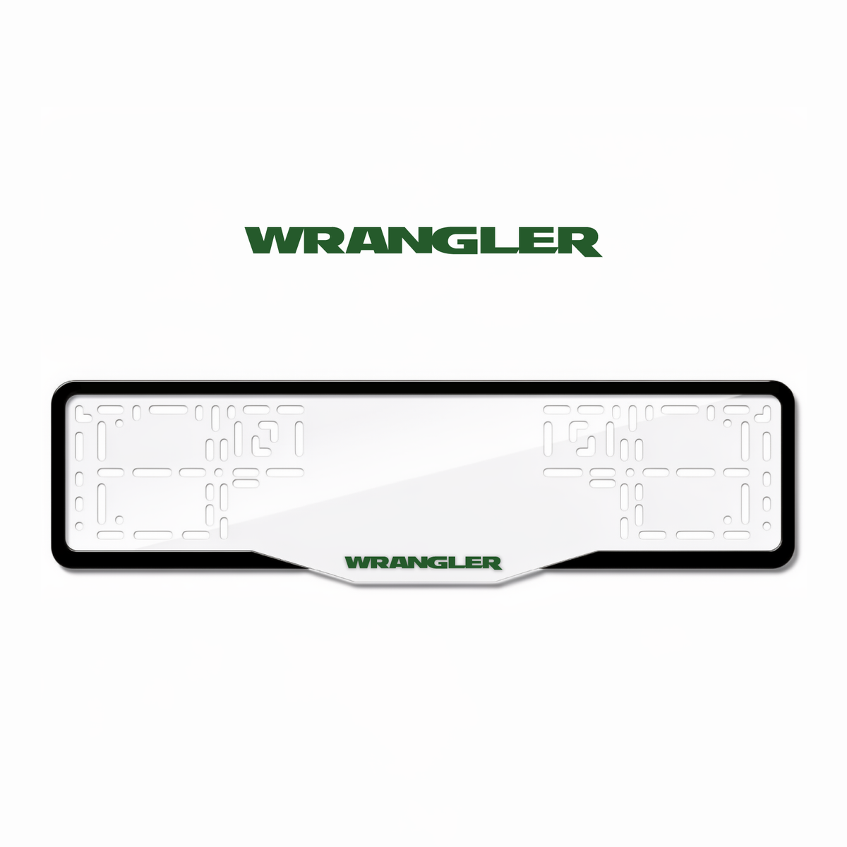 Cadres de plaque d'immatriculation Wrangler - Vert - GLASS
