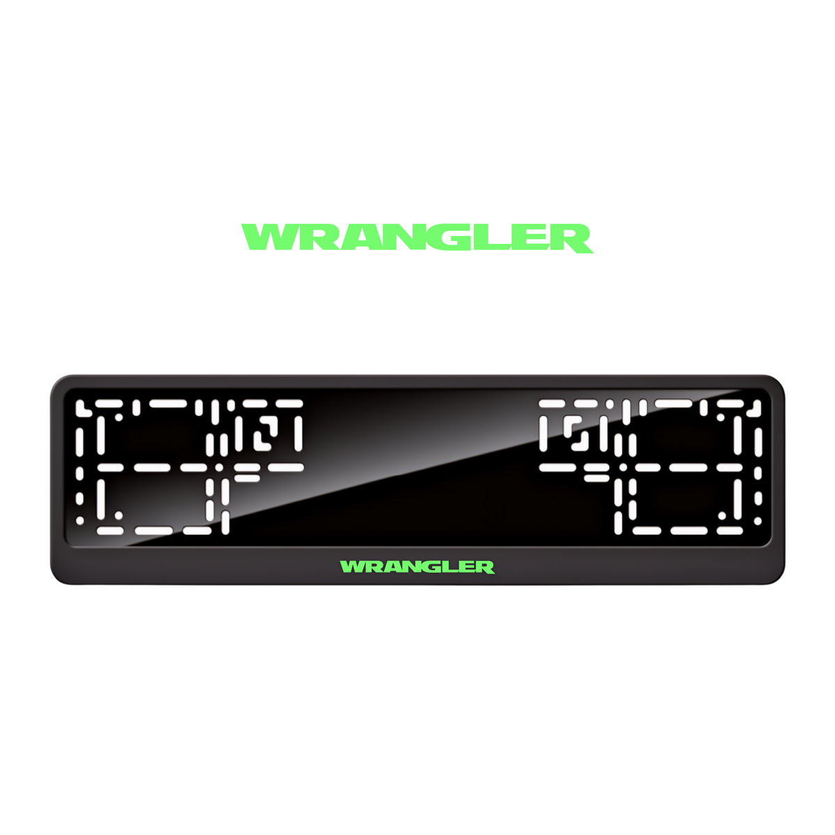 Cadres de plaque d'immatriculation Wrangler - Vert néon - CLASSIC
