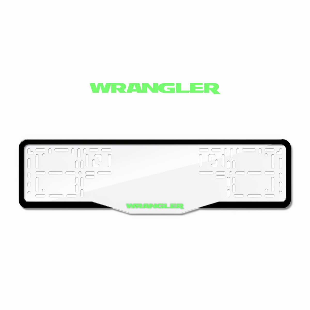 Cadres de plaque d'immatriculation Wrangler - Vert néon - GLASS