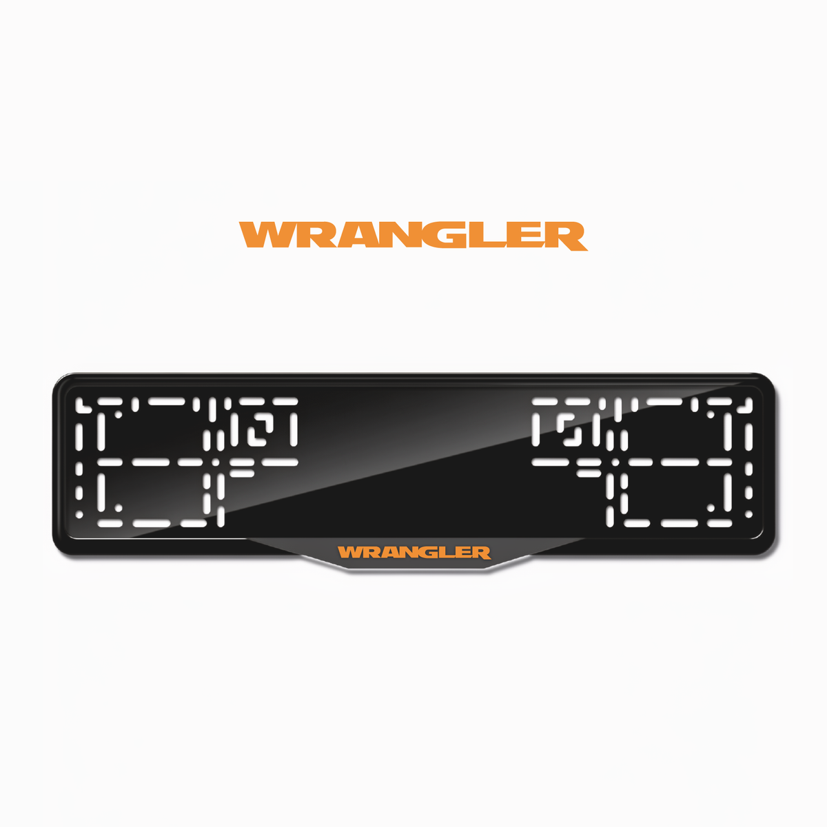 Cadres de plaque d'immatriculation Wrangler - Orange Hermès - SATIN