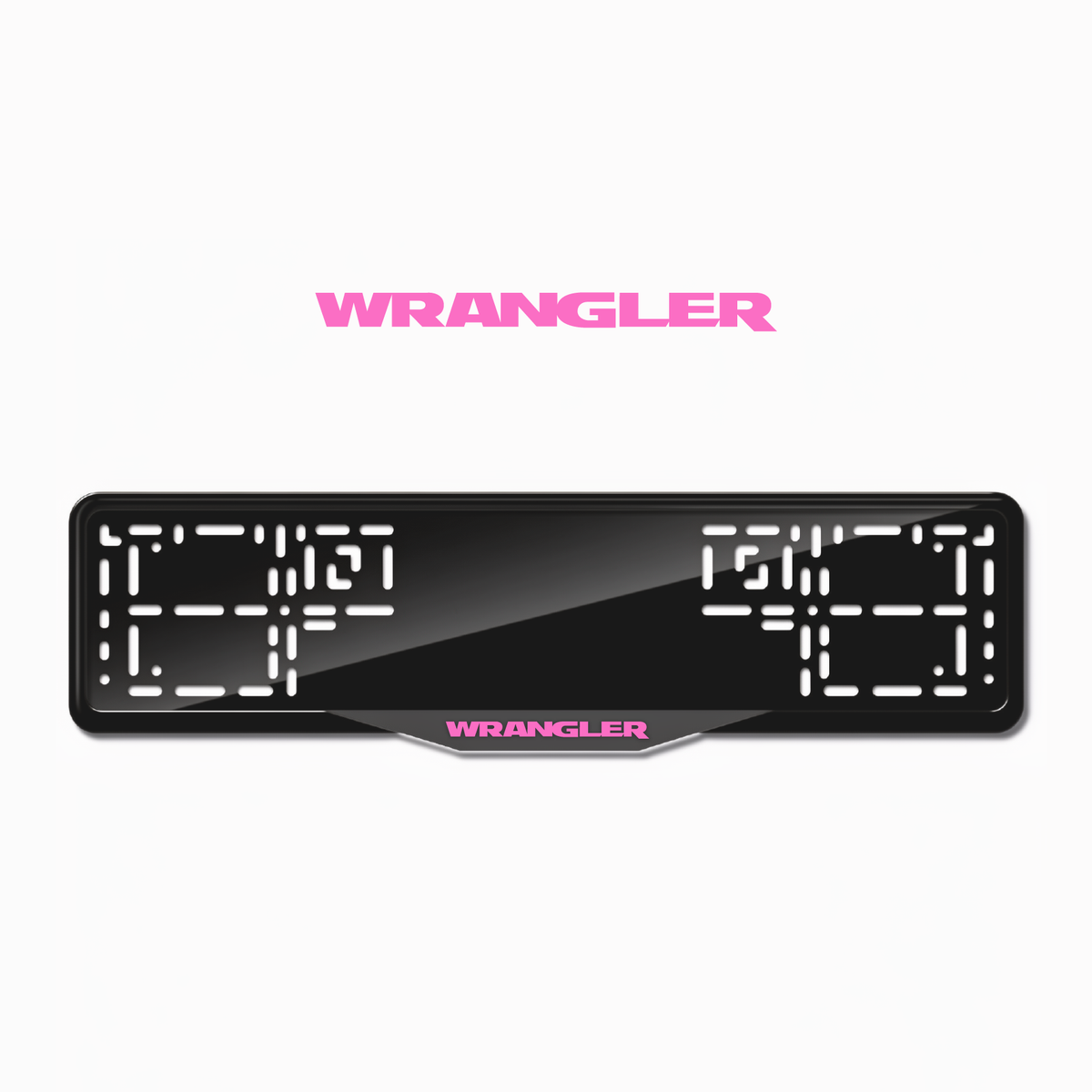 Cadres de plaque d'immatriculation Wrangler - Rose - SATIN