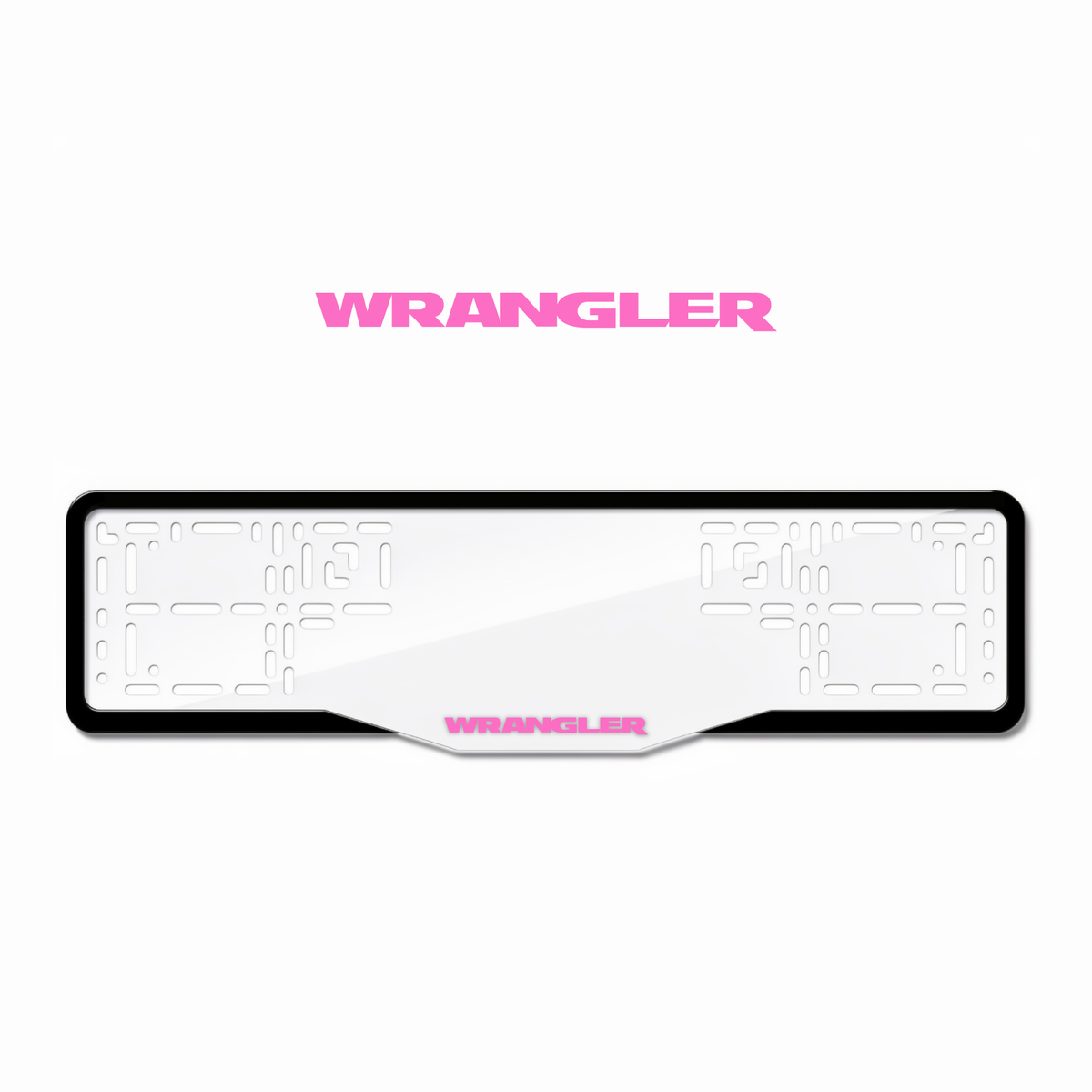 Cadres de plaque d'immatriculation Wrangler - Rose - GLASS
