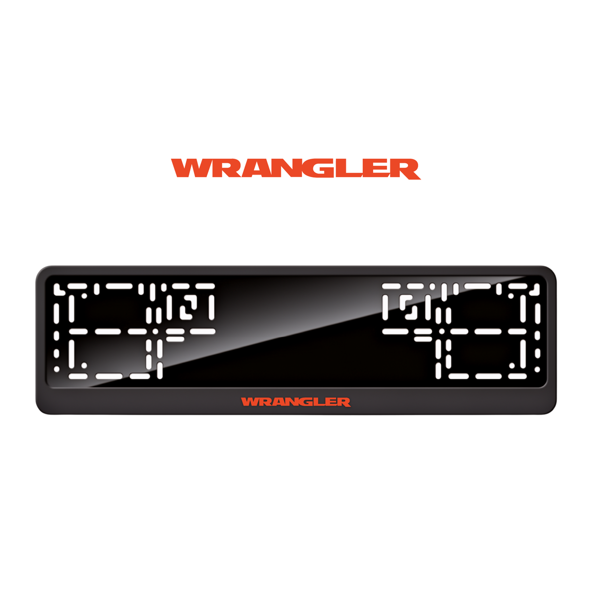 Cadres de plaque d'immatriculation Wrangler - Rouge - CLASSIC