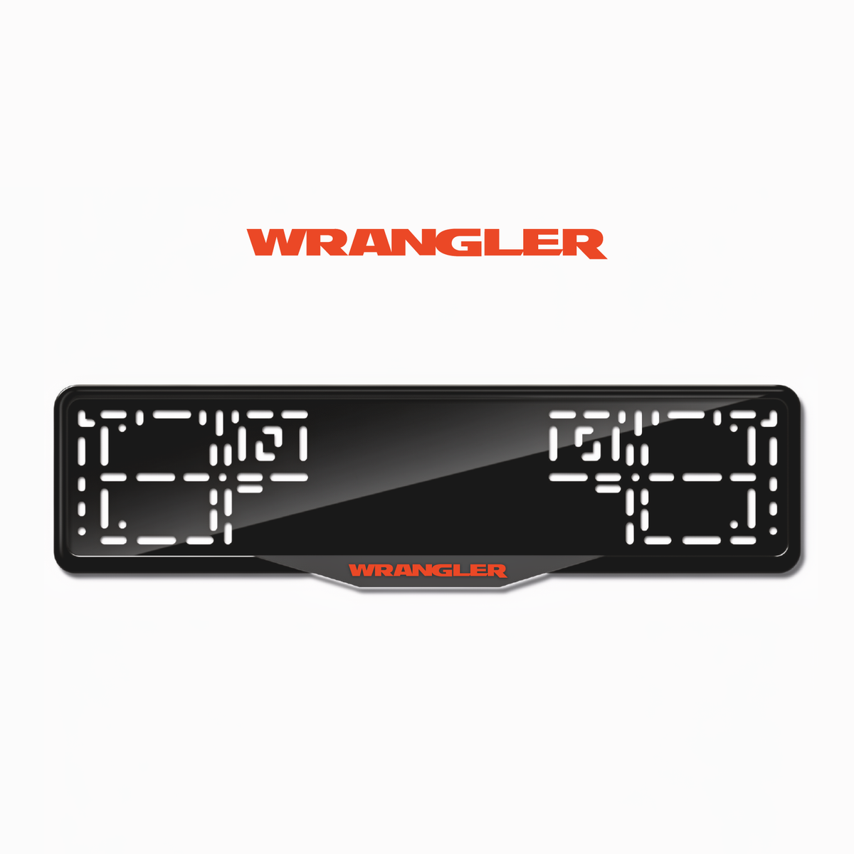 Cadres de plaque d'immatriculation Wrangler - Rouge - SATIN