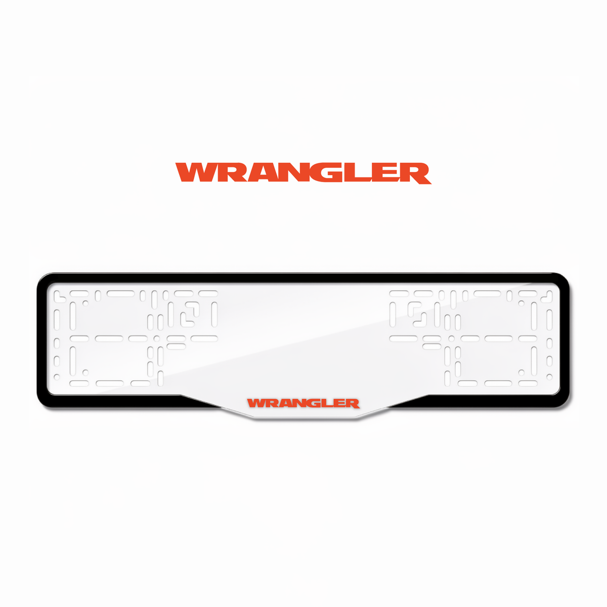 Cadres de plaque d'immatriculation Wrangler - Rouge - GLASS