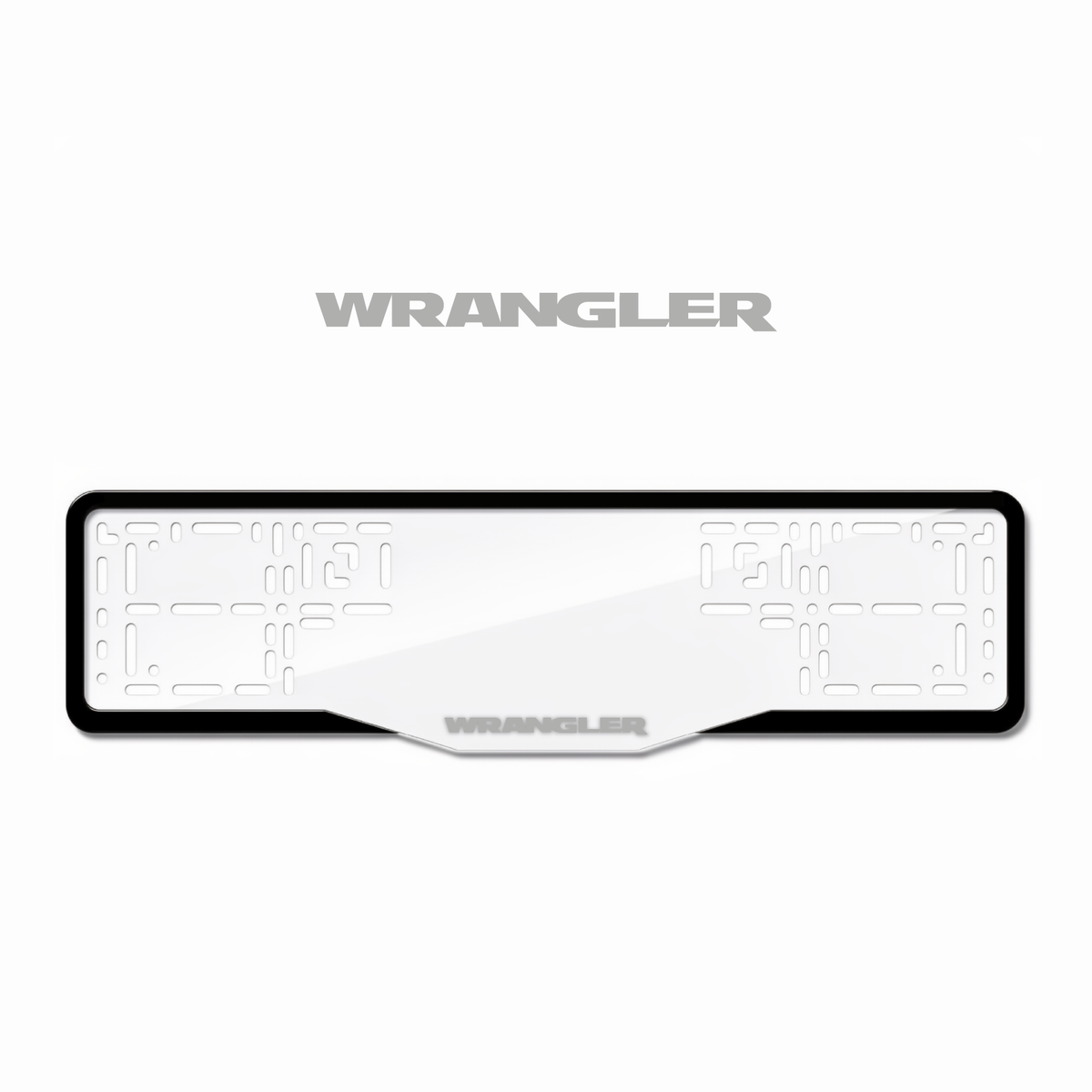 Cadres de plaque d'immatriculation Wrangler - Gris - GLASS