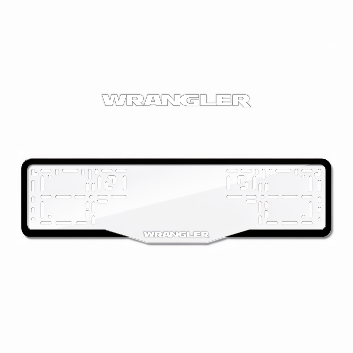 Cadres de plaque d'immatriculation Wrangler - Blanc - GLASS