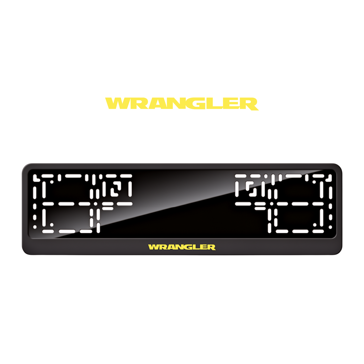 Cadres de plaque d'immatriculation Wrangler - Jaune - CLASSIC