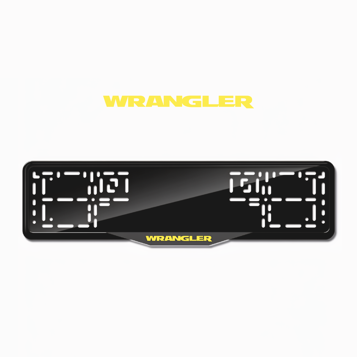 Cadres de plaque d'immatriculation Wrangler - Jaune - SATIN