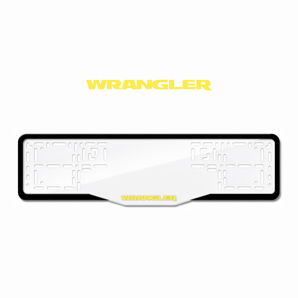 Cadres de plaque d'immatriculation Wrangler - Jaune - GLASS