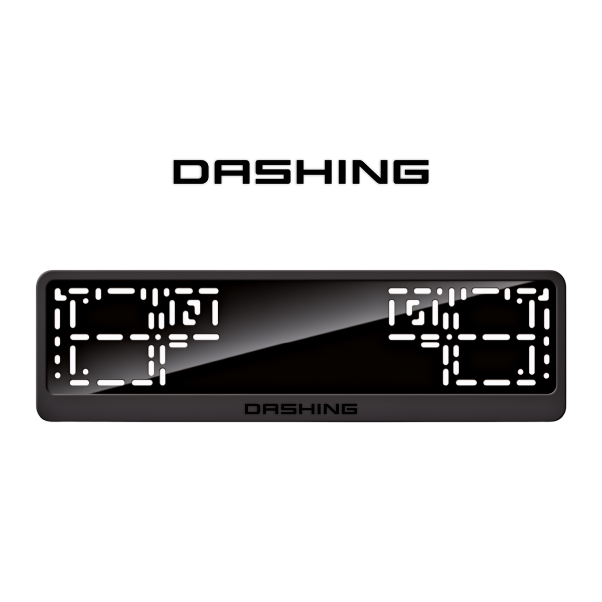 Cadres de plaque d'immatriculation Dashing - Noir - CLASSIC