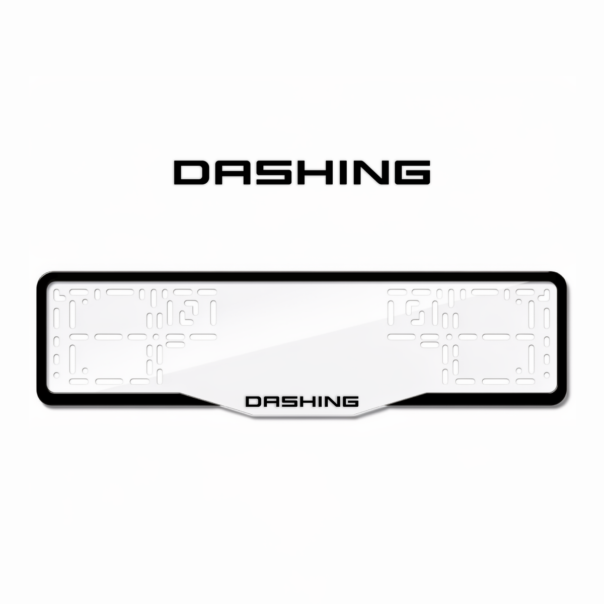 Cadres de plaque d'immatriculation Dashing - Noir - GLASS