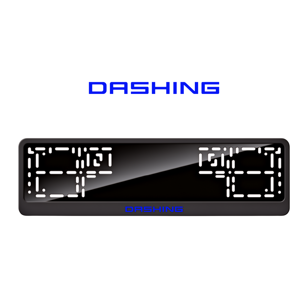 Cadres de plaque d'immatriculation Dashing - Bleu - CLASSIC