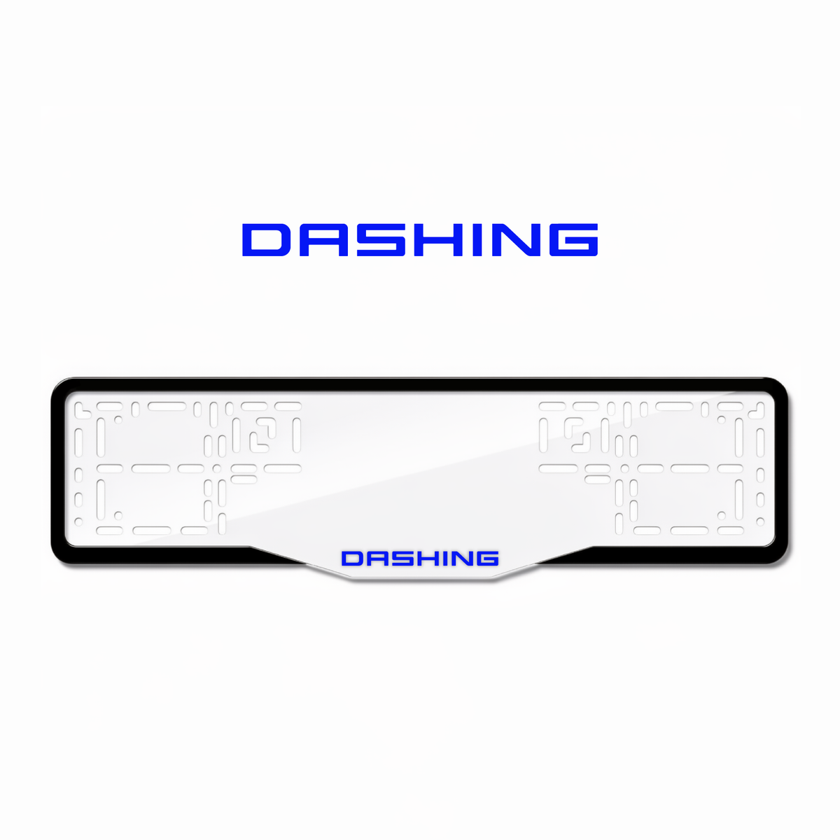 Cadres de plaque d'immatriculation Dashing - Bleu - GLASS