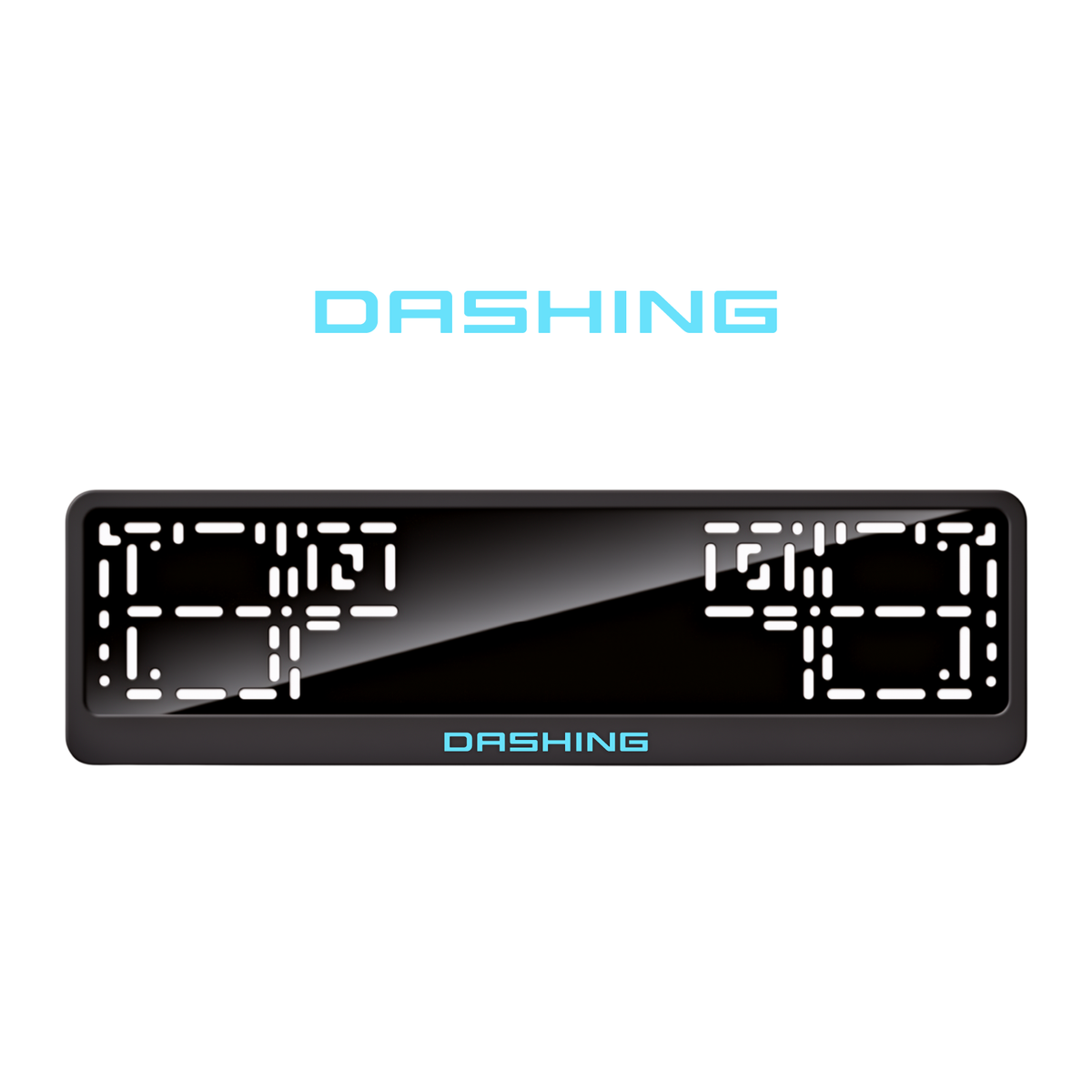 Cadres de plaque d'immatriculation Dashing - Bleu Tiffany - CLASSIC