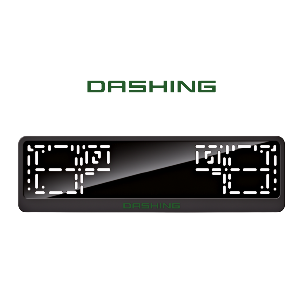Cadres de plaque d'immatriculation Dashing - Vert - CLASSIC