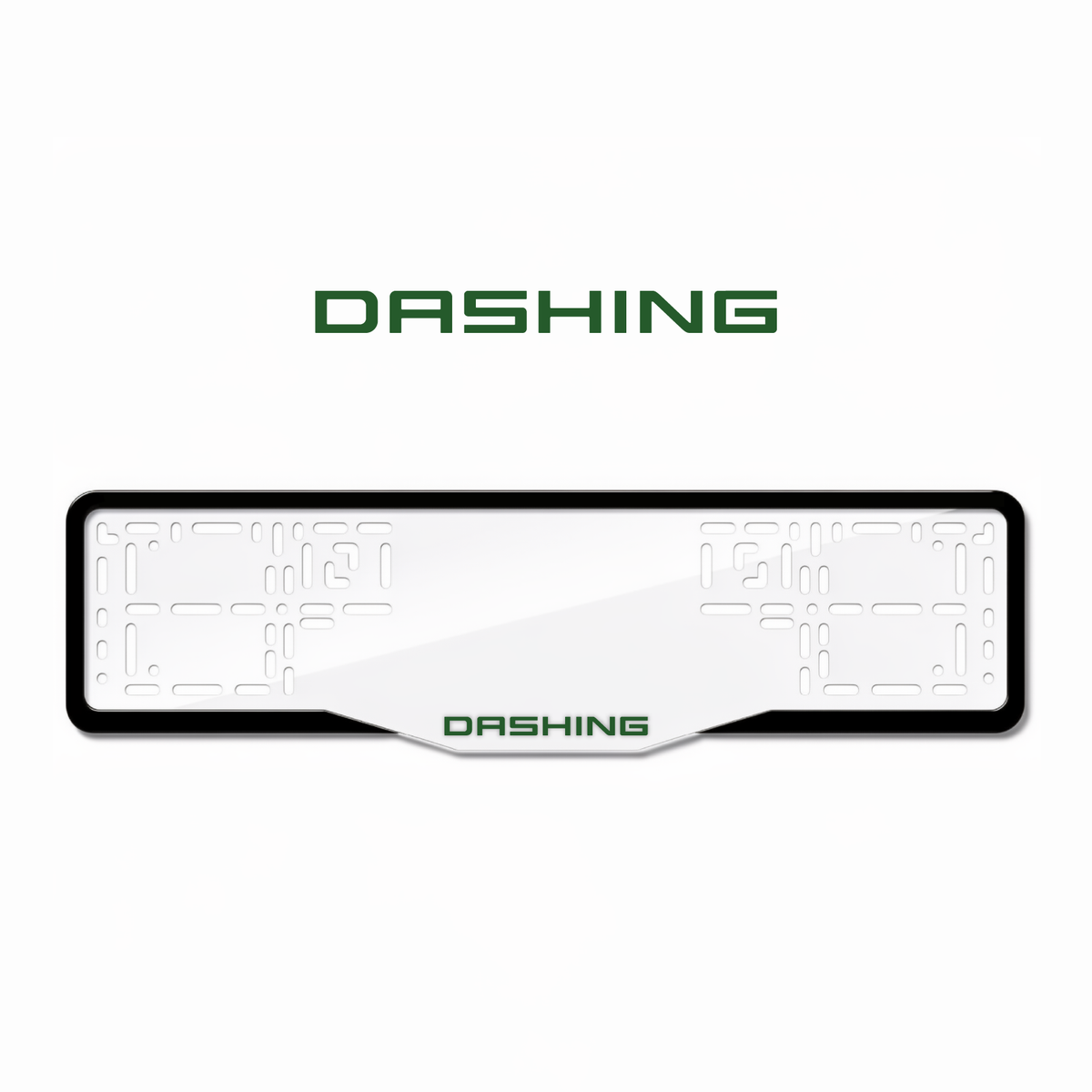 Cadres de plaque d'immatriculation Dashing - Vert - GLASS