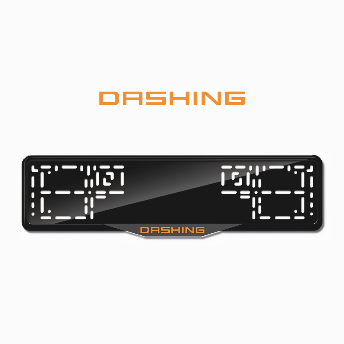 Cadres de plaque d'immatriculation Dashing - Orange Hermès - SATIN