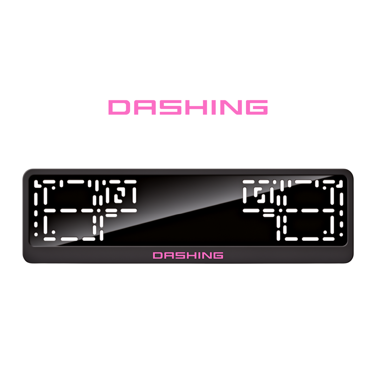 Cadres de plaque d'immatriculation Dashing - Rose - CLASSIC