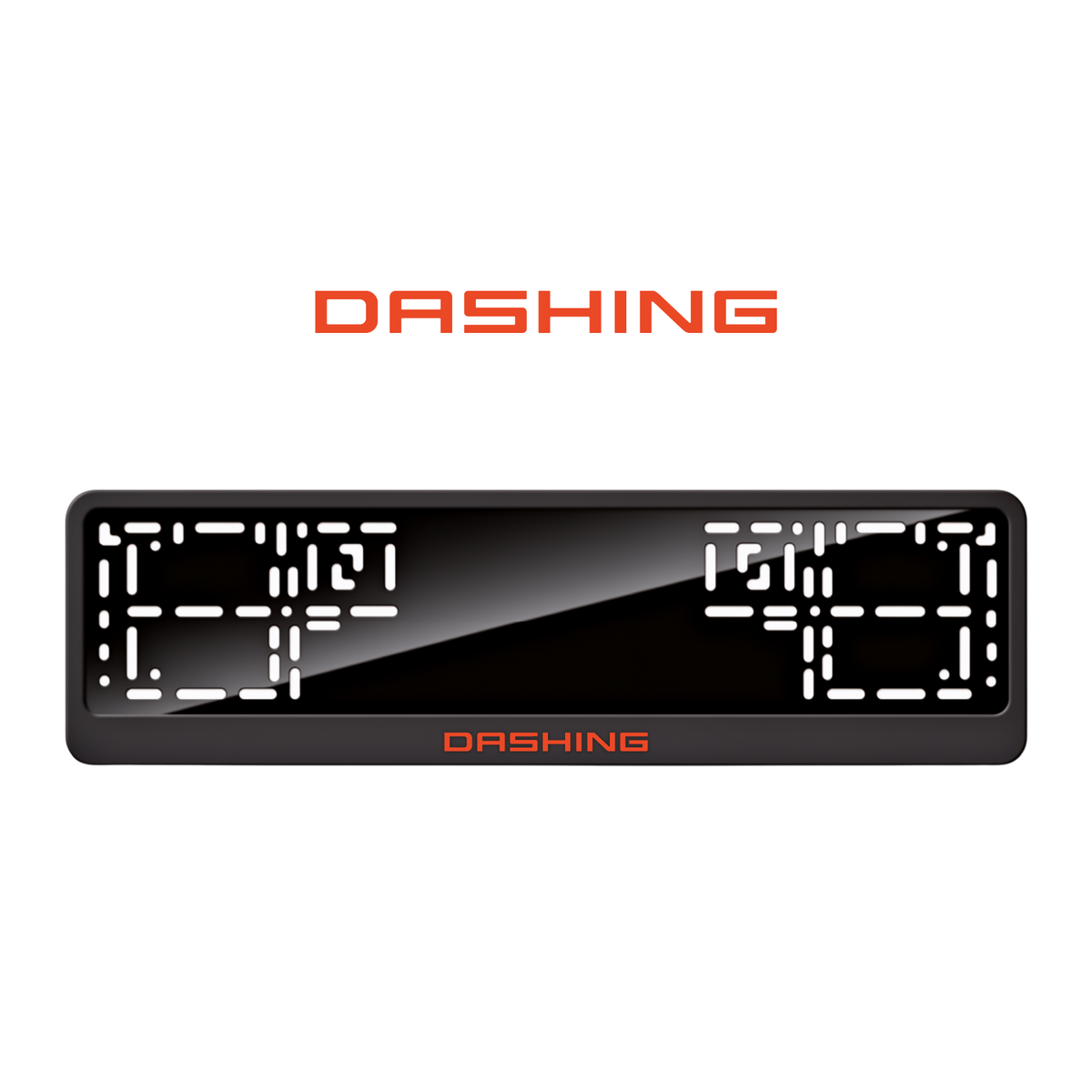 Cadres de plaque d'immatriculation Dashing - Rouge - CLASSIC