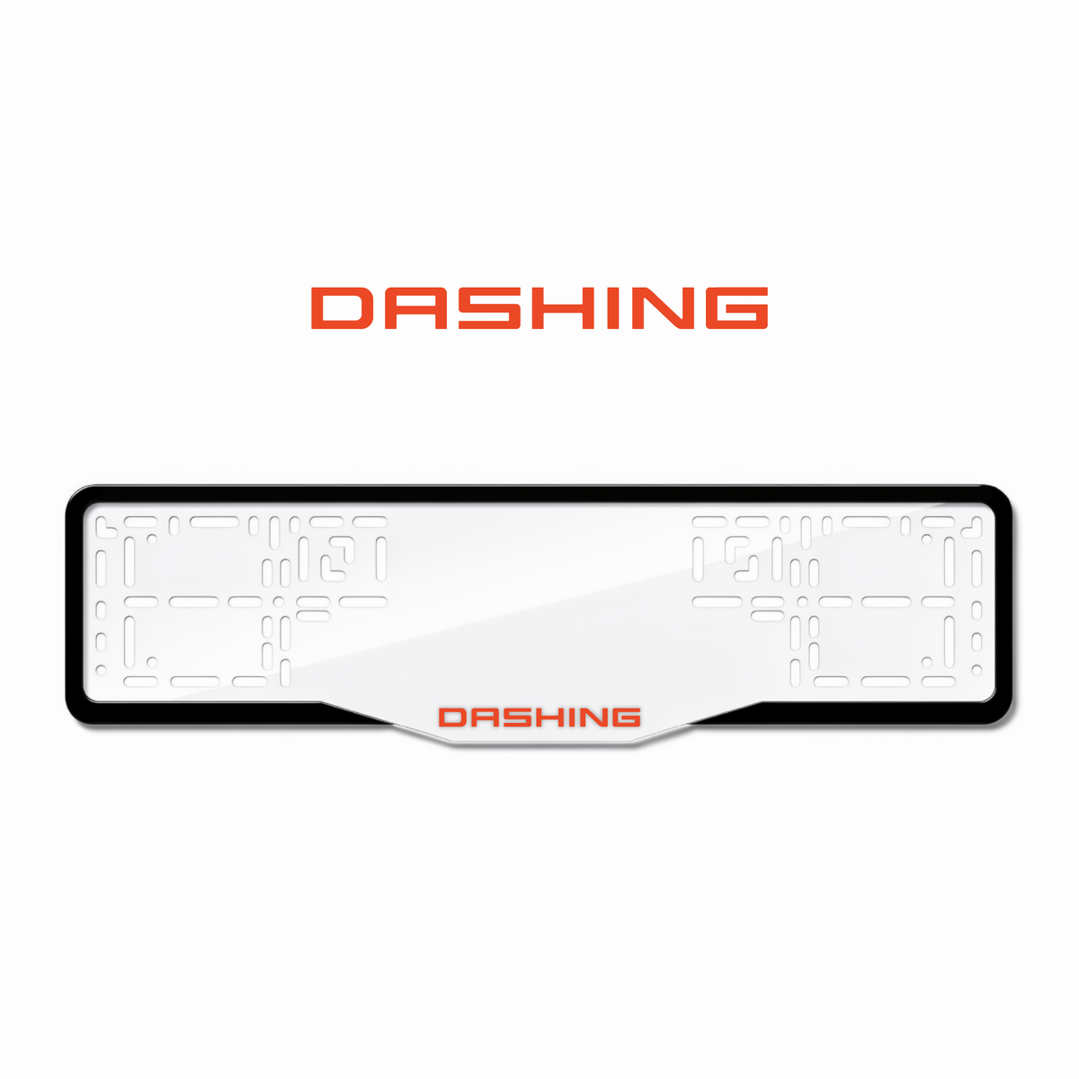 Cadres de plaque d'immatriculation Dashing - Rouge - GLASS