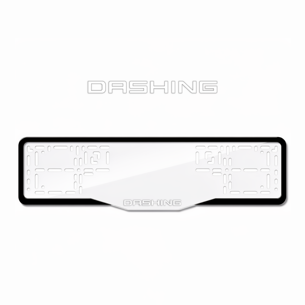 Cadres de plaque d'immatriculation Dashing - Blanc - GLASS