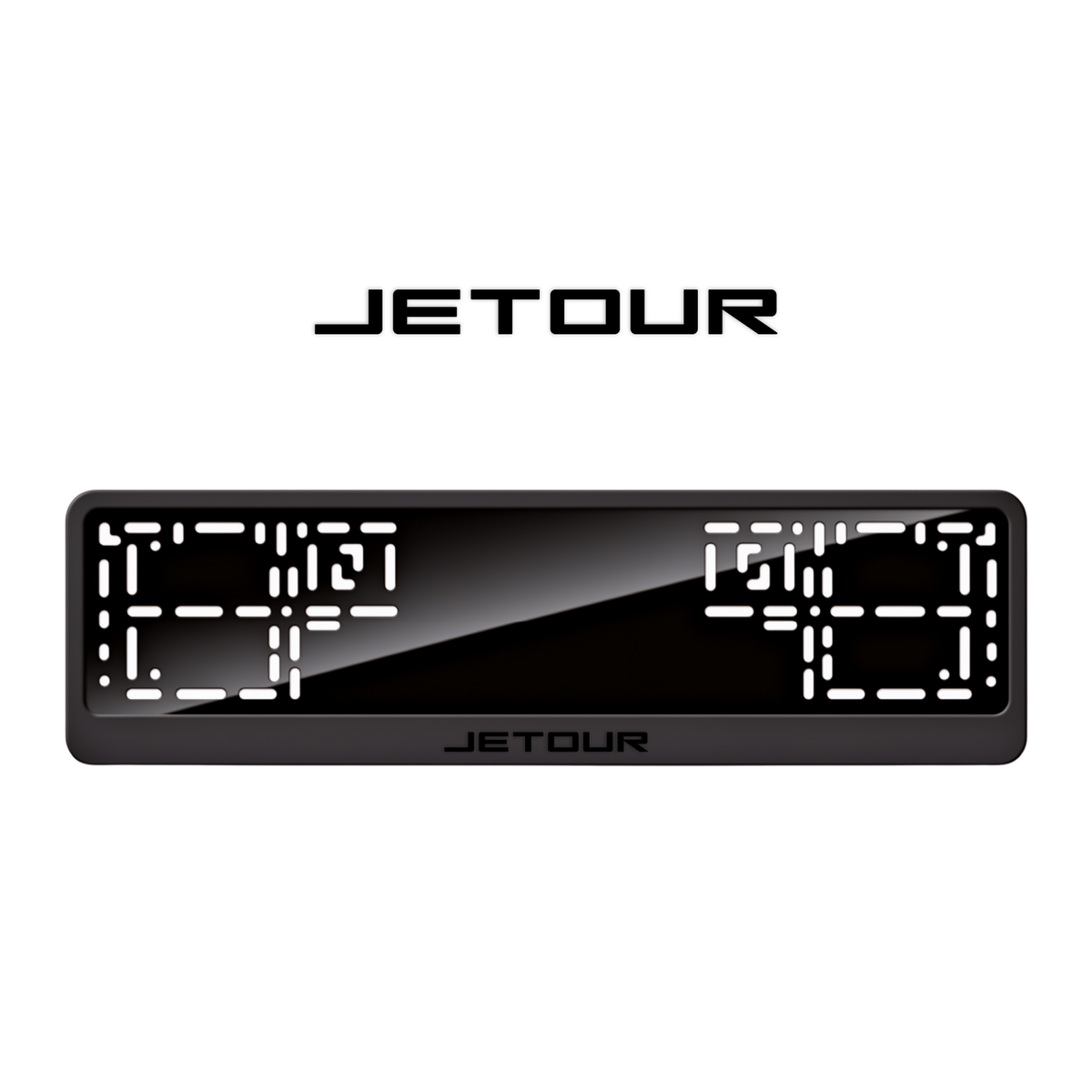 Cadres de plaque d'immatriculation Jetour - Noir - CLASSIC