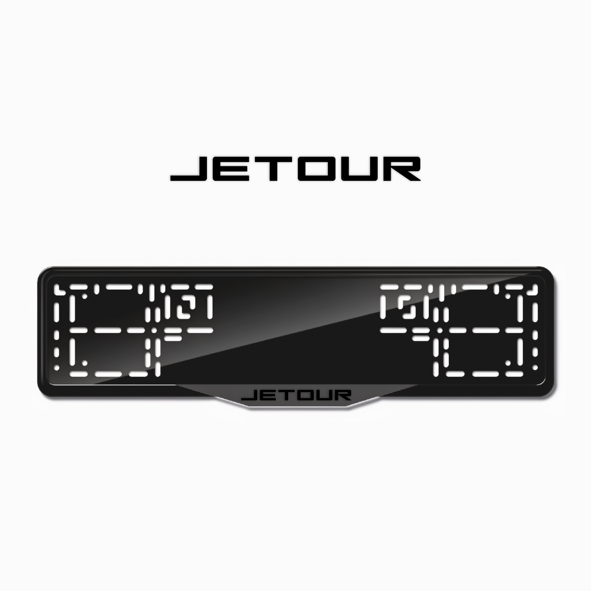 Cadres de plaque d'immatriculation Jetour - Noir - SATIN
