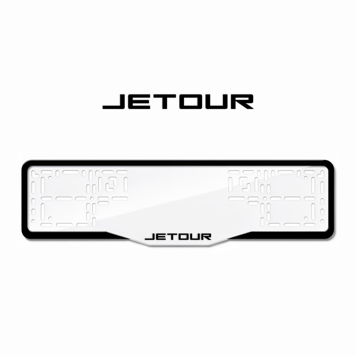 Cadres de plaque d'immatriculation Jetour - Noir - GLASS