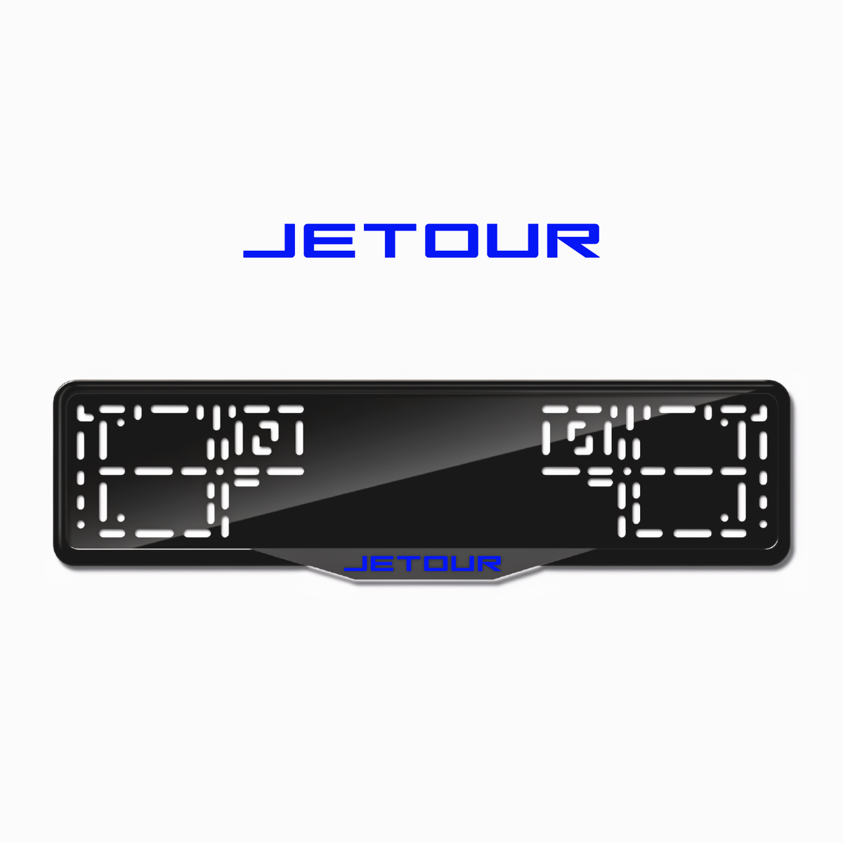 Cadres de plaque d'immatriculation Jetour - Bleu - SATIN