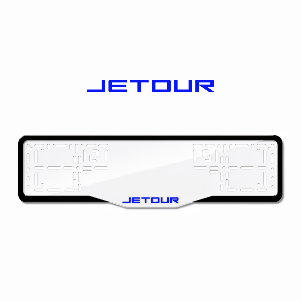 Cadres de plaque d'immatriculation Jetour - Bleu - GLASS