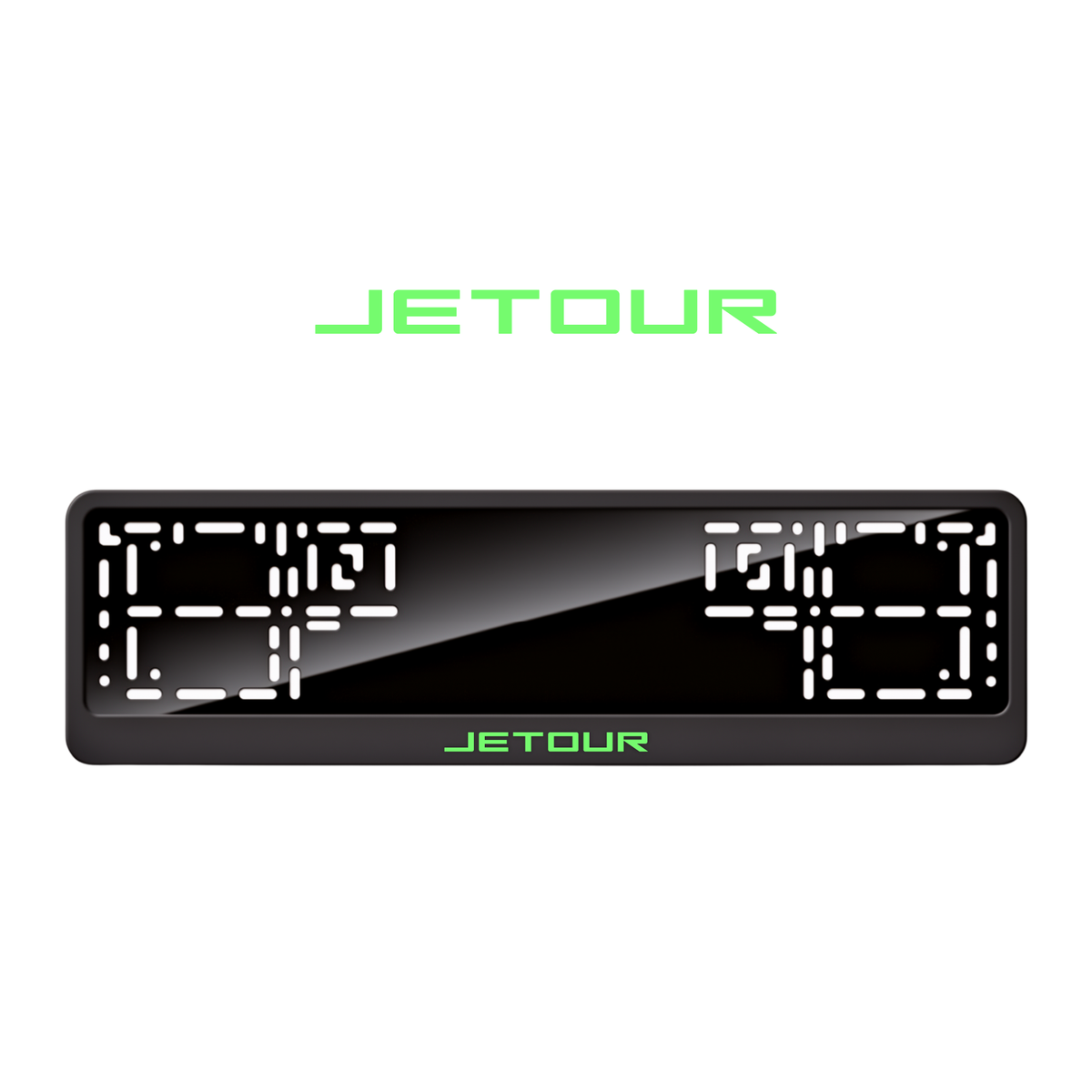 Cadres de plaque d'immatriculation Jetour - Vert néon - CLASSIC