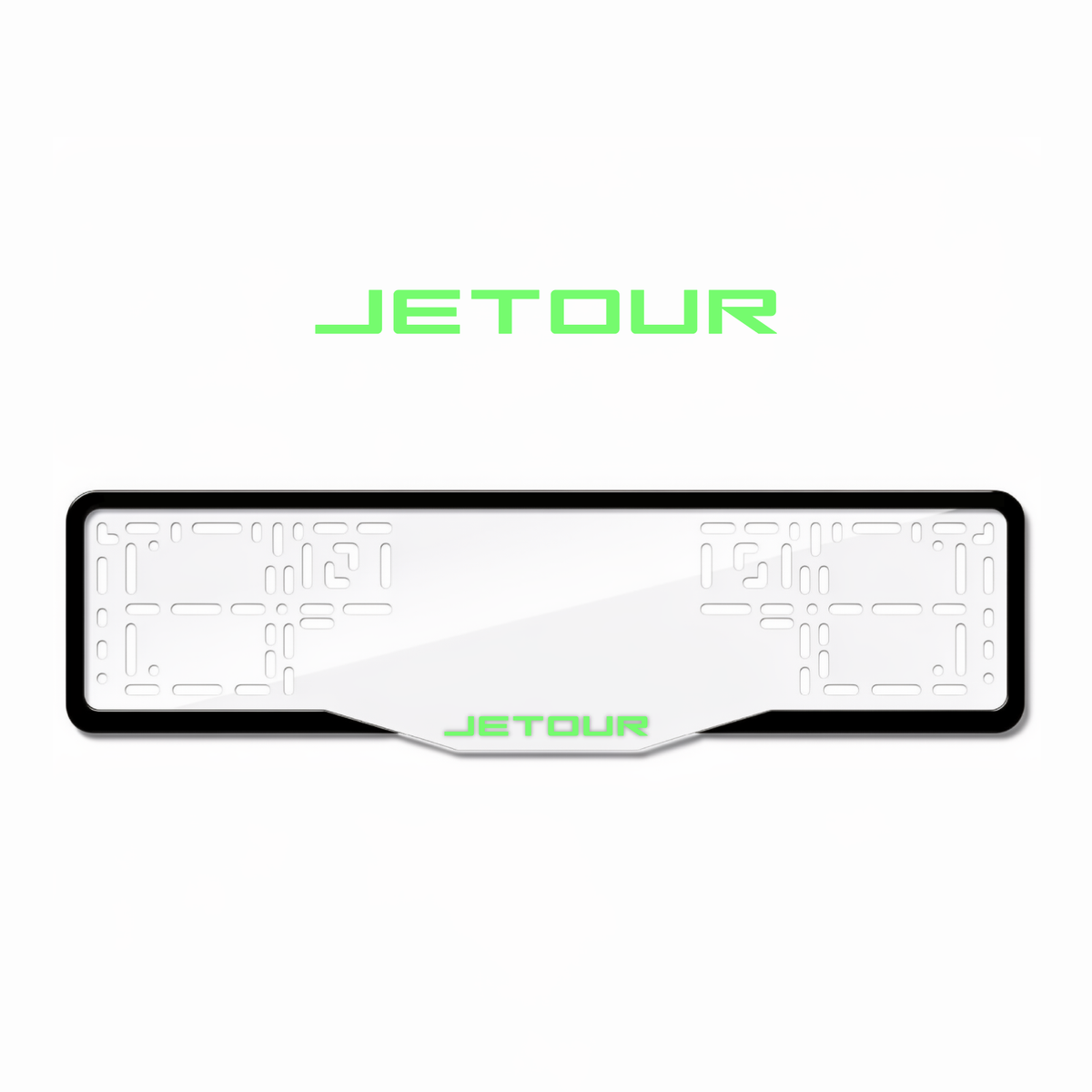 Cadres de plaque d'immatriculation Jetour - Vert néon - GLASS