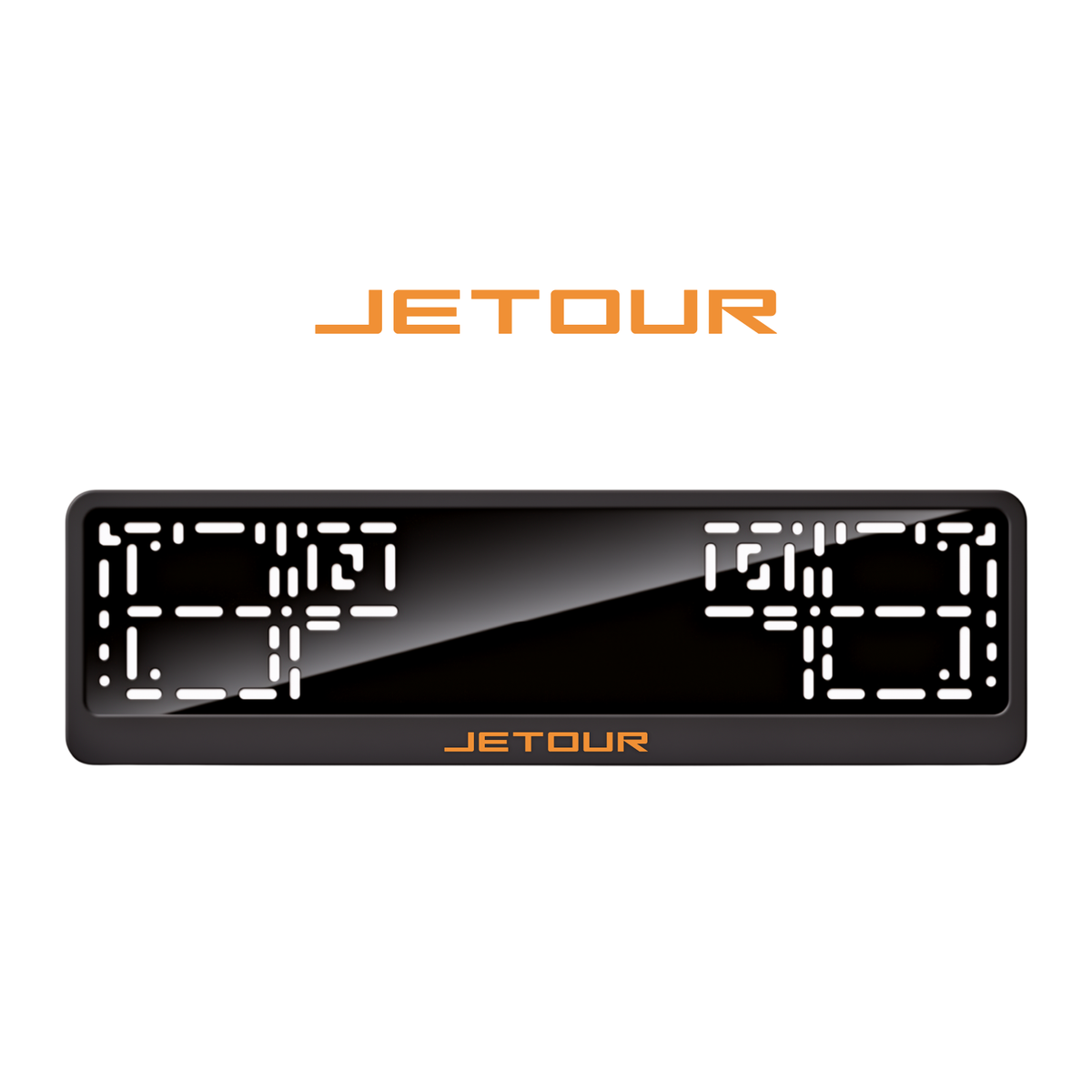 Cadres de plaque d'immatriculation Jetour - Orange Hermès - CLASSIC