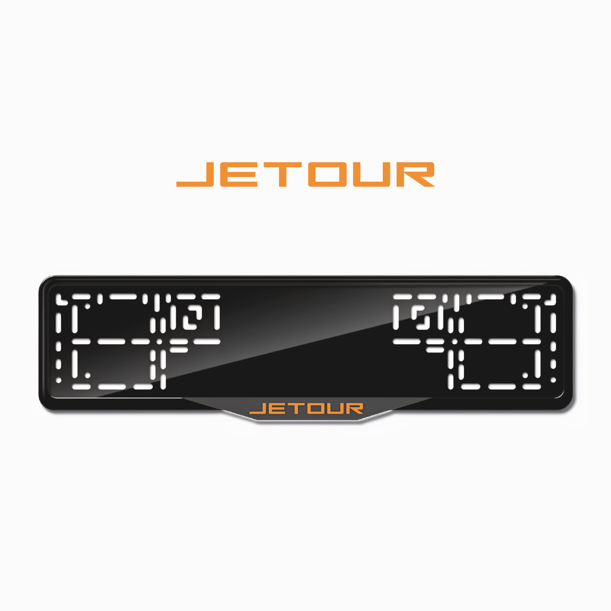 Cadres de plaque d'immatriculation Jetour - Orange Hermès - SATIN