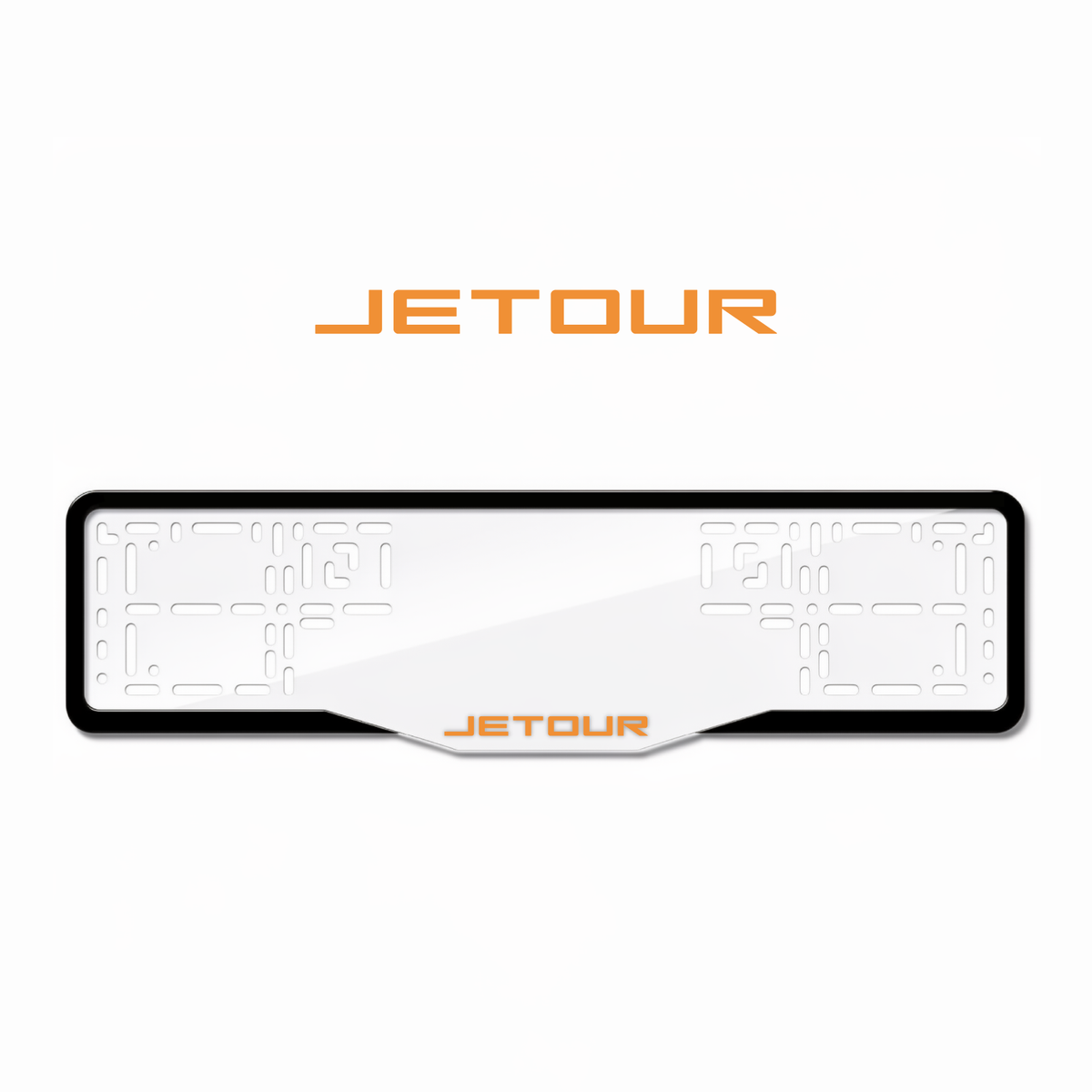 Cadres de plaque d'immatriculation Jetour - Orange Hermès - GLASS