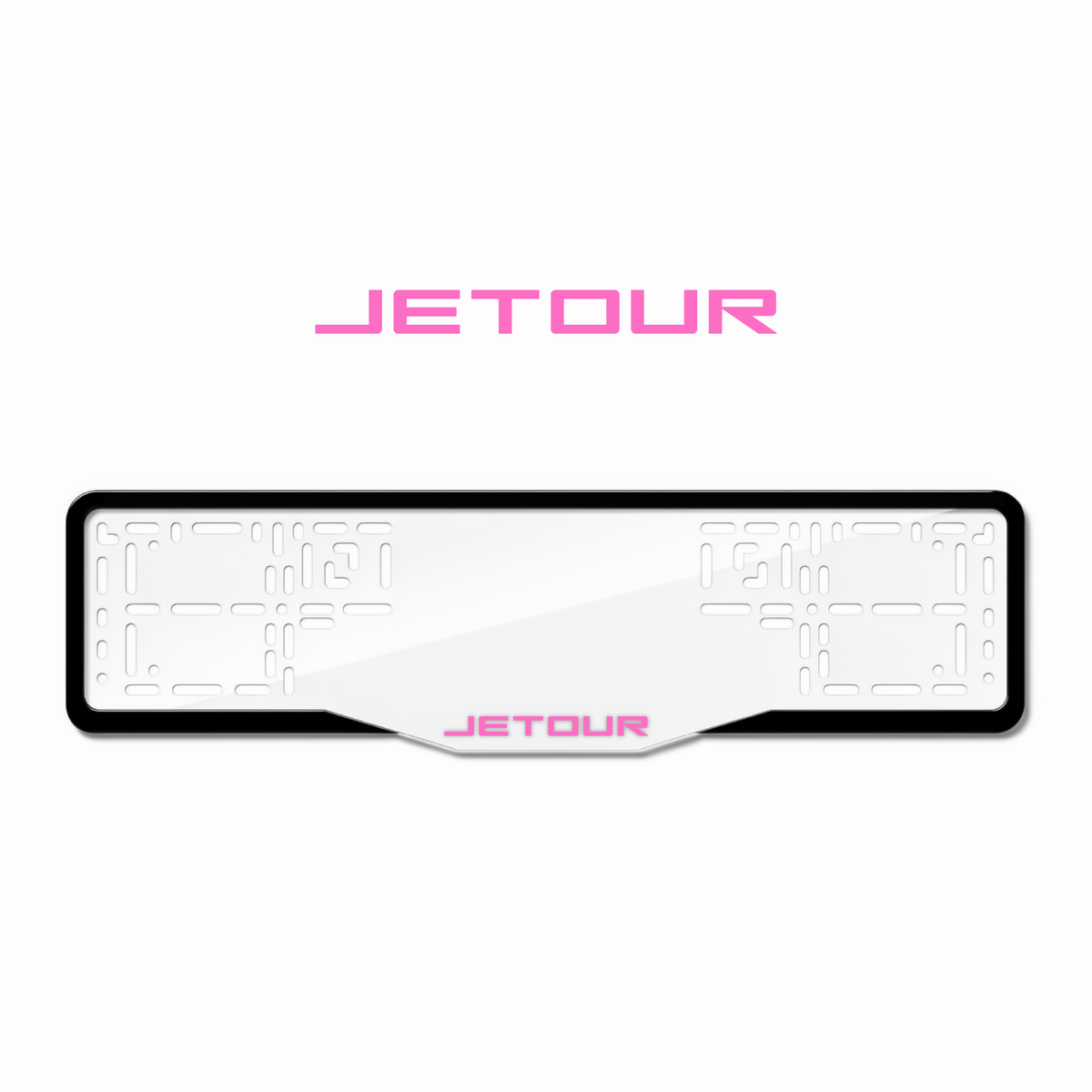 Cadres de plaque d'immatriculation Jetour - Rose - GLASS