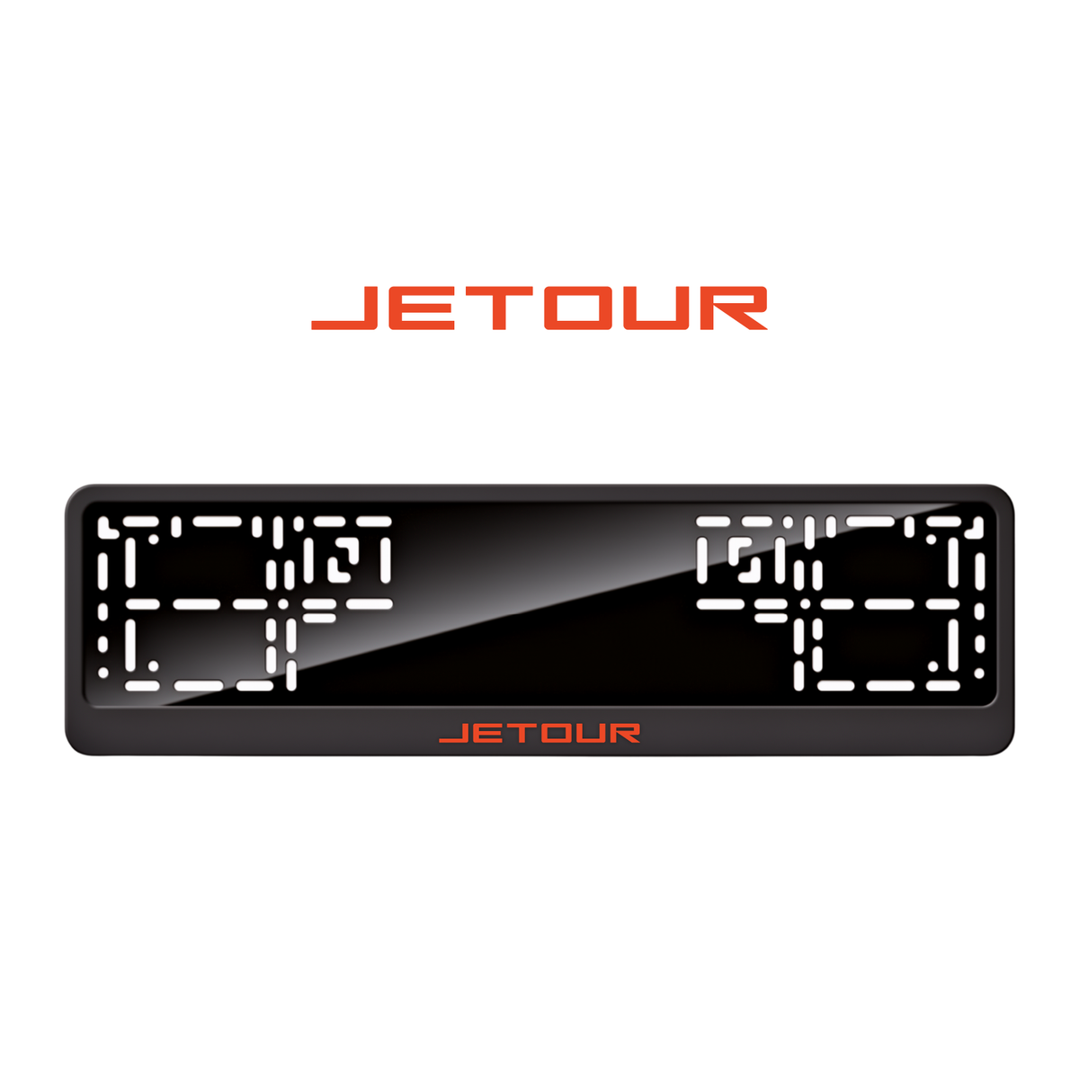 Cadres de plaque d'immatriculation Jetour - Rouge - CLASSIC